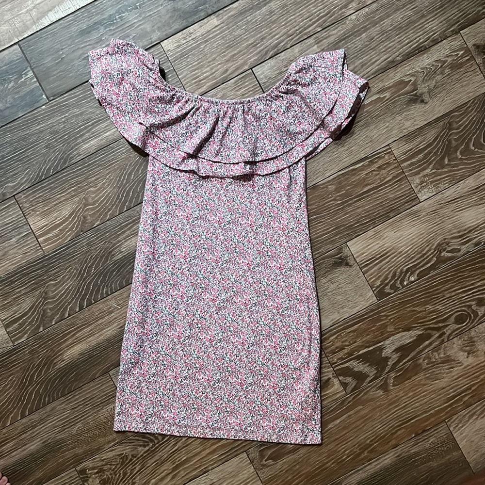 H&M floral pink and white dress